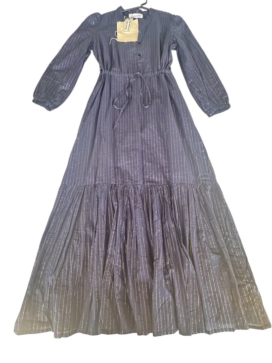 Emerson Fry Dresses & Skirts - Emerson Fry India collection Navy Pinstripe Tiered Maxi Dress size S 100cotton